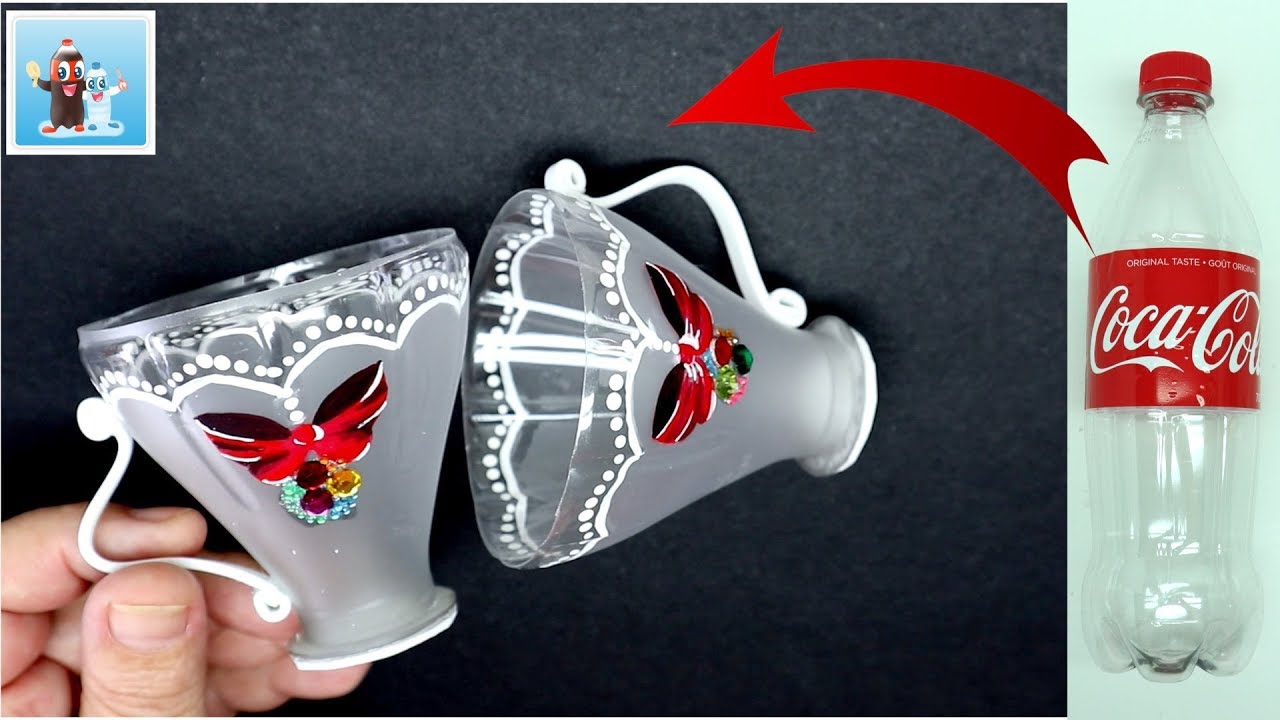 Awesome Ideas How to Reuse Plastic Bottles and Make Beautiful Cups Art and Craft