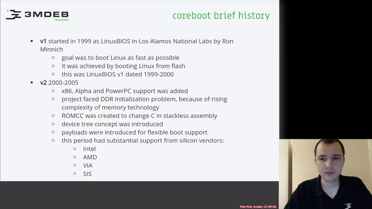Arch4031 01 coreboot Fundamentals 05 coreboot History