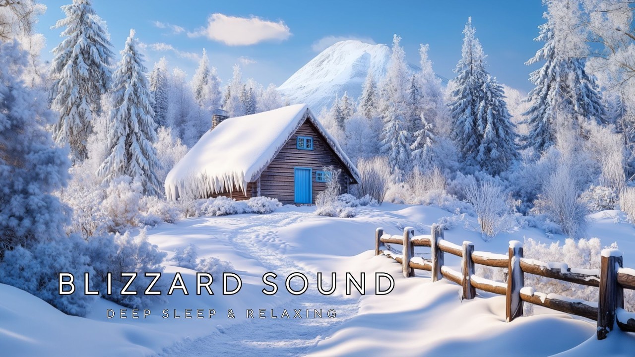 ❄️ Winter Snowstorm at Night 🌙 Deep Sleep Ambience for Relaxation