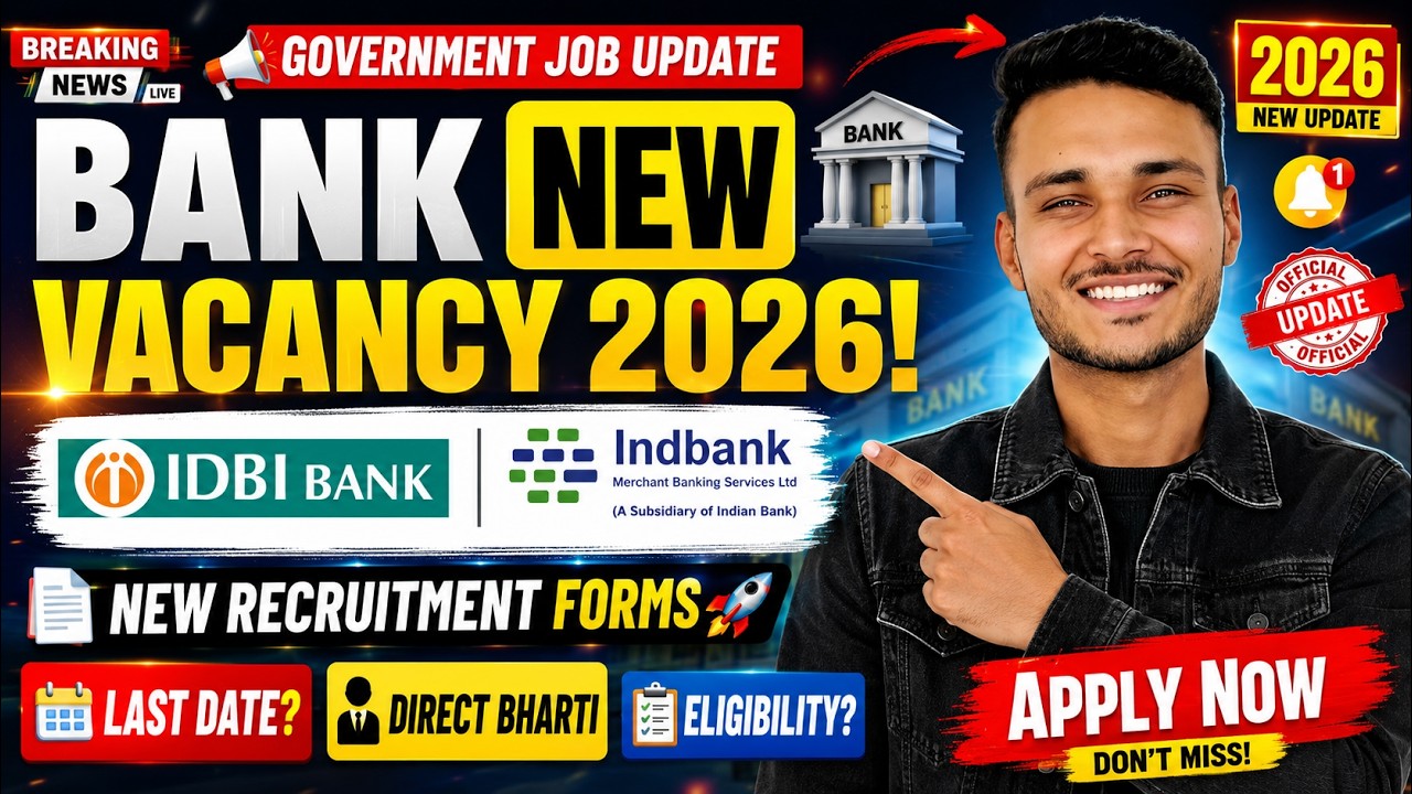 Bank New Vacancy 2026! 🏢 IDBI & INDBANK New Recruitment Forms 🚀 Apply Now #GovtJobs #BankJobs #IDBI