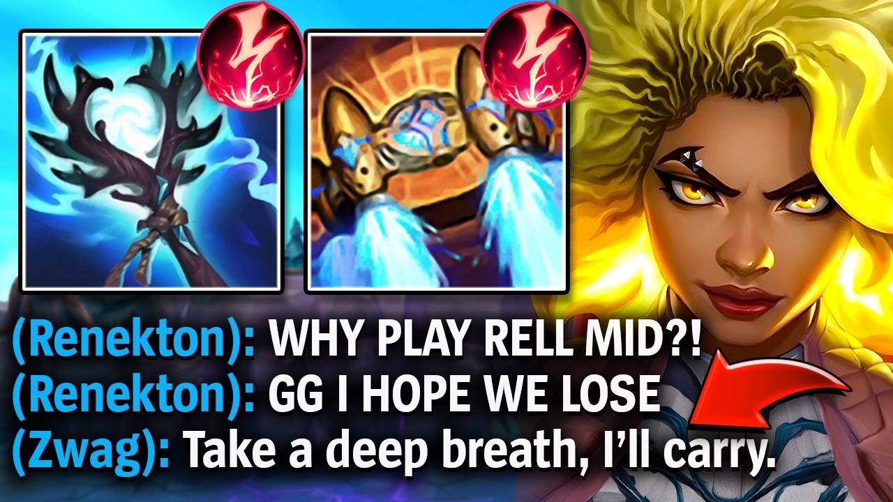 This guy lost his mind because I picked Rell Mid... but then I carried him