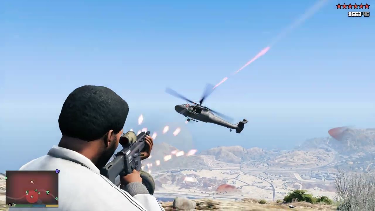 GTA 5 - Franklin's The Lost MC Gang Hit in Paleto Bay + Ten Star Escape