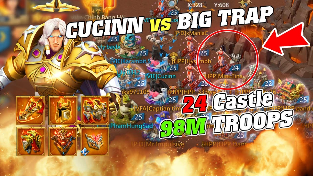 CUCINN 5 MÓN ĐẠI ĐẾ vs SIÊU TRAP NHÀ 24 GẦN 100 TRIỆU LÍNH | CỨU TƯỚNG RALLY | LORDS MOBILE