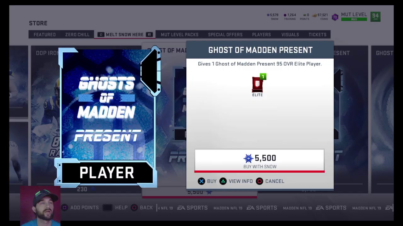 Ghost of Madden Present Pack Opening : Madden 19 : MUT 19