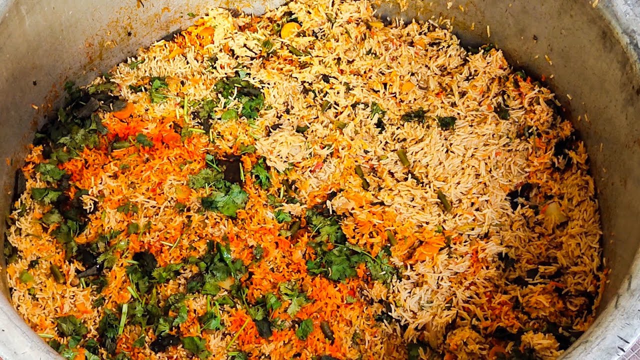 10Kg Vegitable Biryani for 60 members | Vegitable Biryani Making