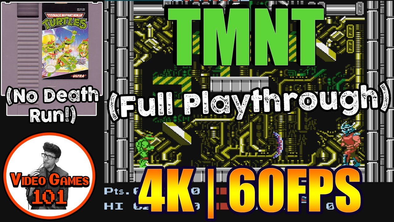 Teenage Mutant Ninja Turtles | No Death Playthrough | 4K 60FPS | Video Games 101