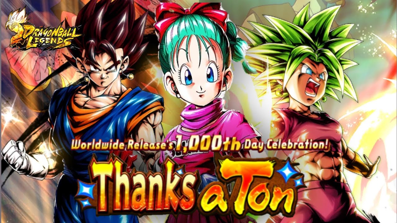 1000 Days Down!!!  (more like 740) DragonBall Legends | PVP Battle |