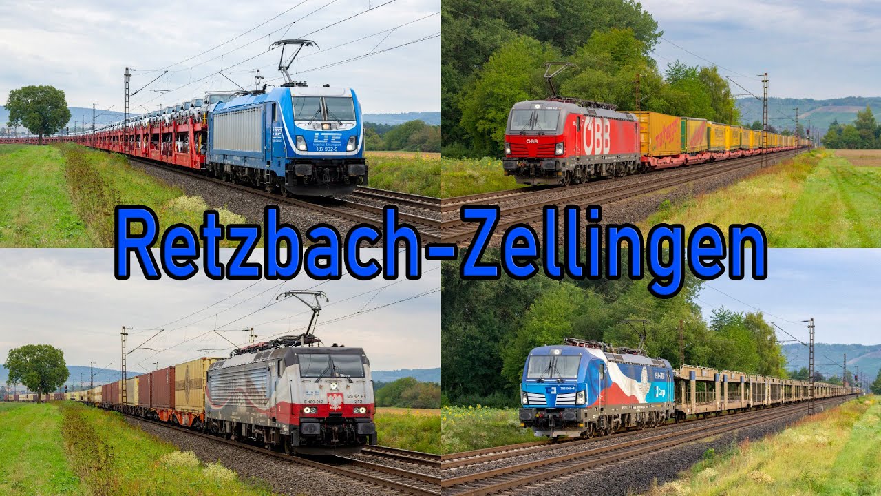 Bahnverkehr // Railtraffic in Retzbach-Zellingen! Saturday morning rush! [4K]