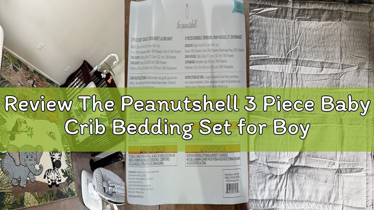 Review The Peanutshell 3 Piece Baby Crib Bedding Set for Boys & Girls - Newborn, Infant & Toddler Nu