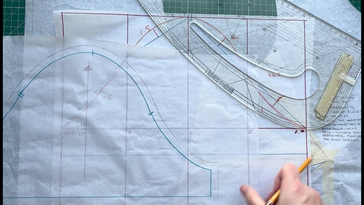 Learn how to draft a sleeve pattern to fit an armhole