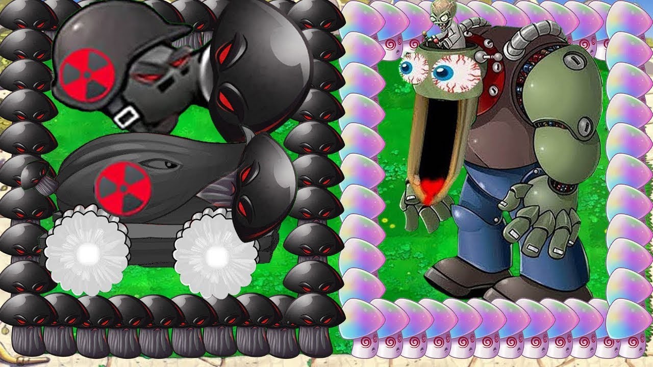 Doom Gatling Pea Cannon X Hypno Shroom x Doom Shroom vs D.r.Zomboss - Plants vs Zombies Hack
