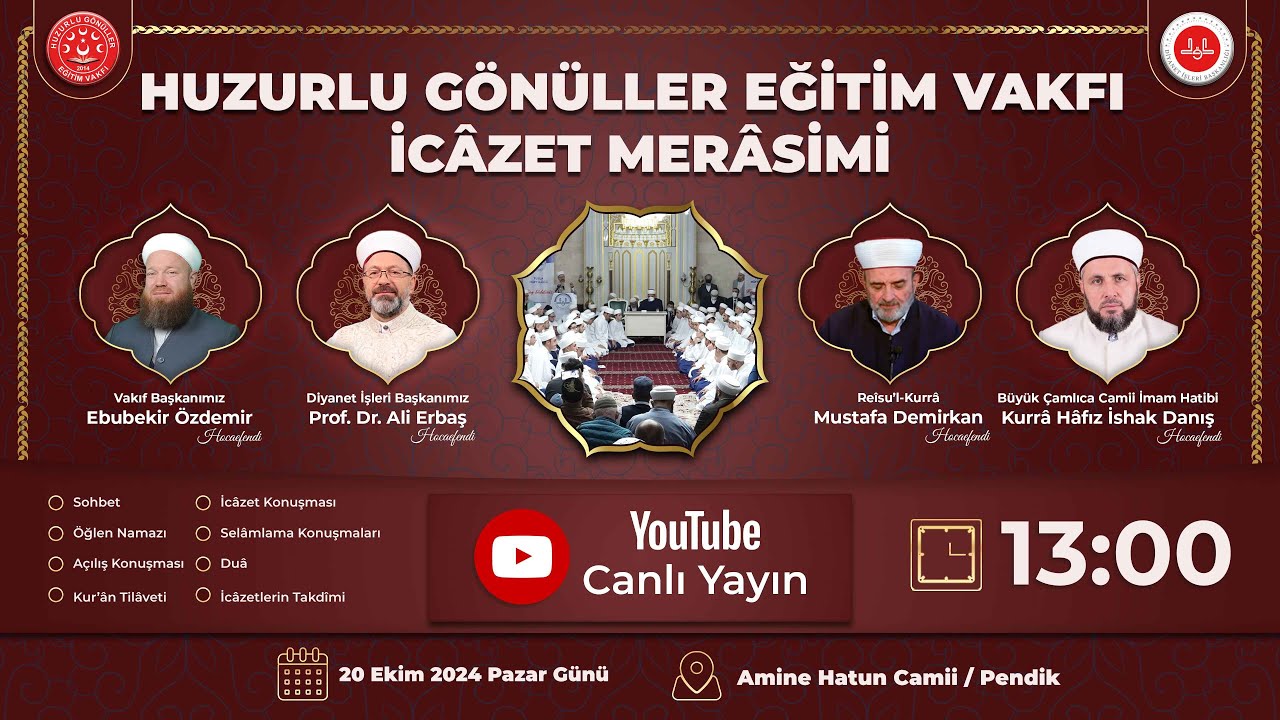 HGEV | 2024 İc&acirc;zet Mer&acirc;simi | Canlı Yayınlar
