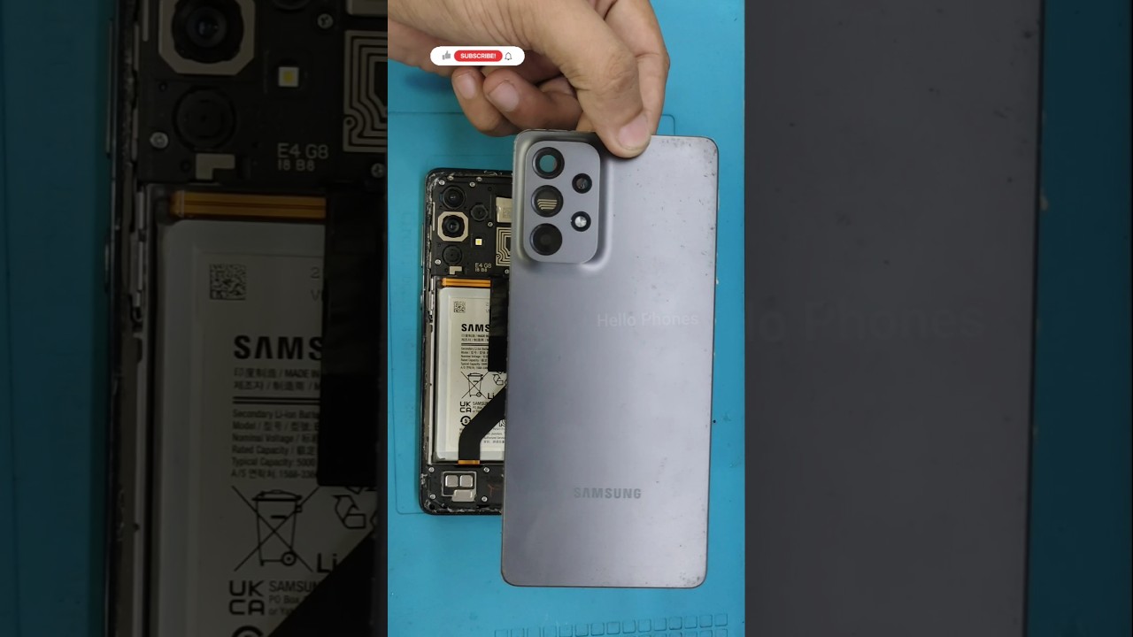 Samsung galaxy A73 5g back panel replacement #shorts #shortvideo #viralvideo
