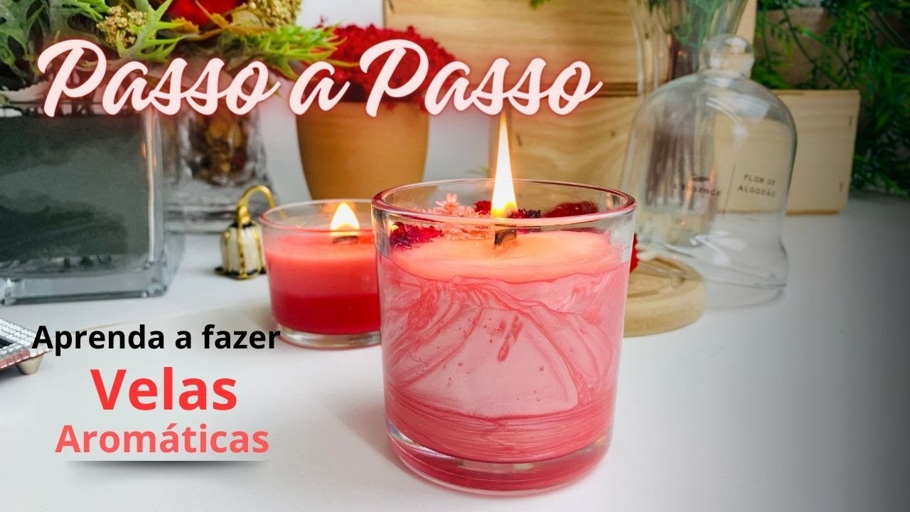 Aprenda a fazer velas aromáticas lindas com essa técnica simples e super fácil de fazer