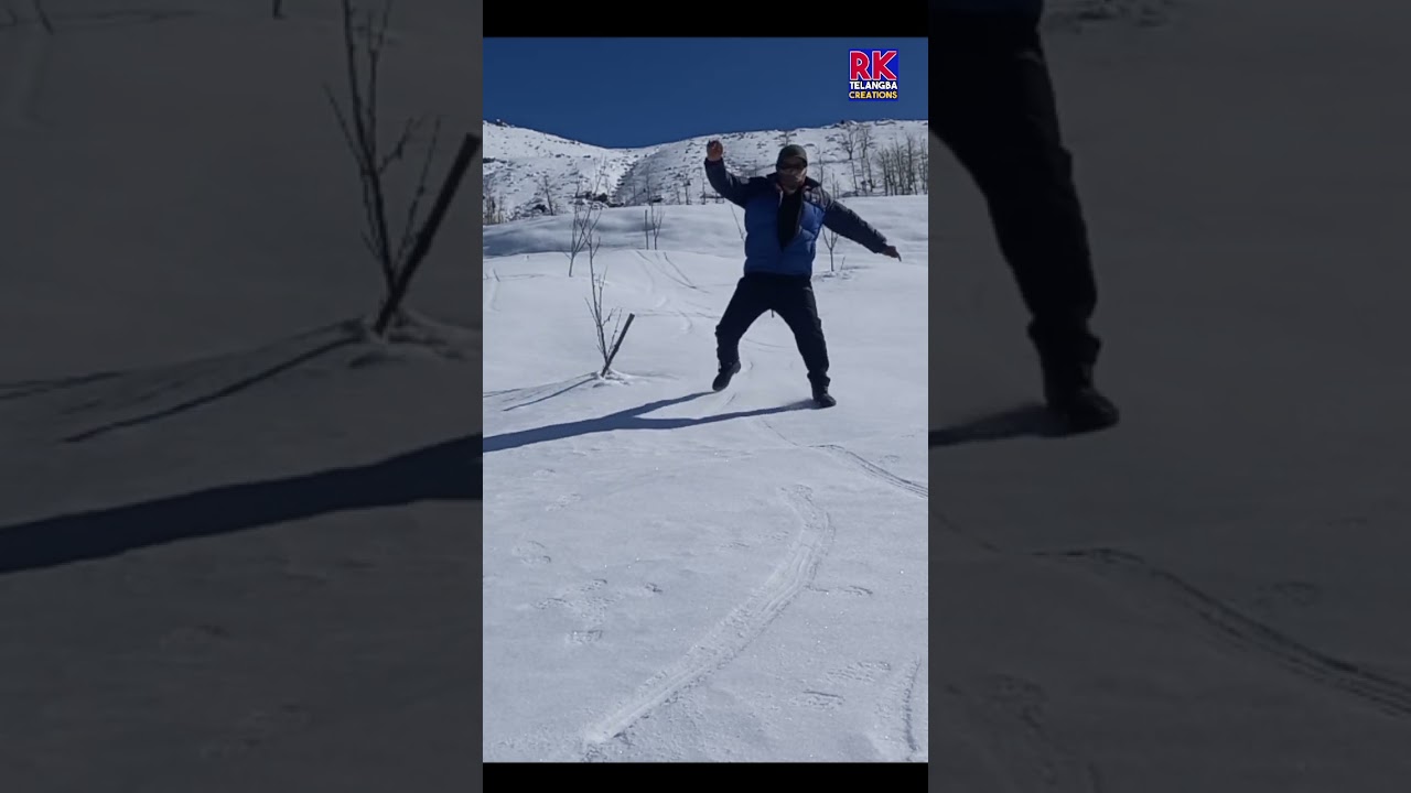 Heavy Snowfall and winter games full enjoy on Frozen surface #manali #lahaulspiti #winter #snowfall