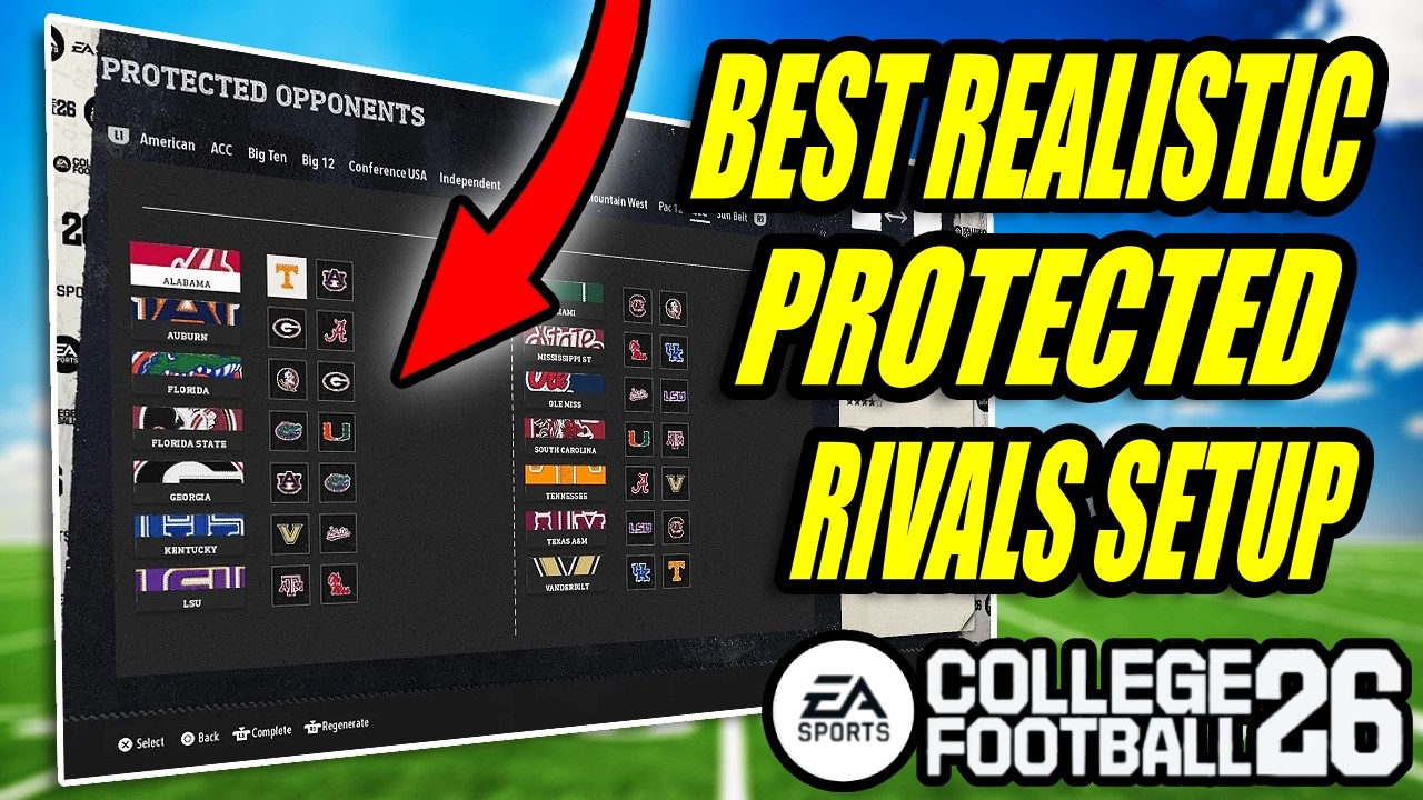 Protected Rivals Setup for College Football 26 Dynasty Mode