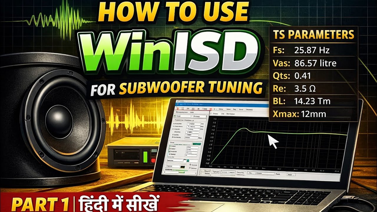 How to Enter T/S Parameters in WinISD | Subwoofer Design Part-1 #subwoofer #audio 