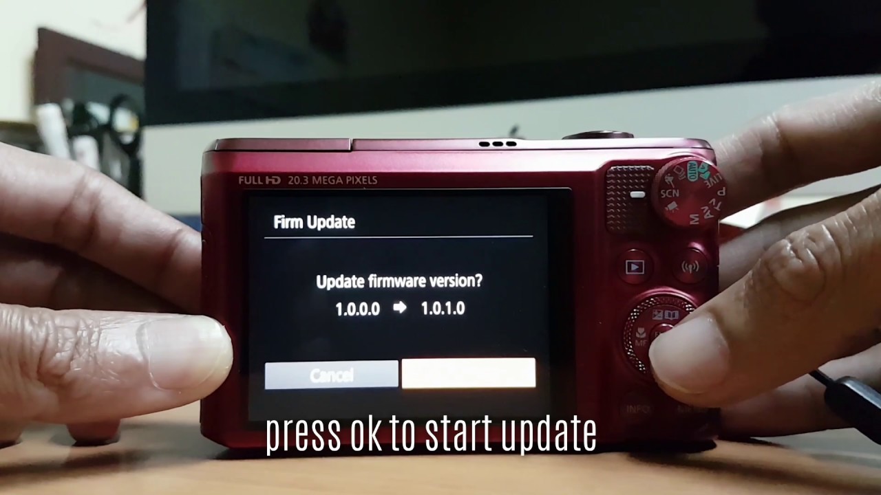 how to update firmware canon sx720hs