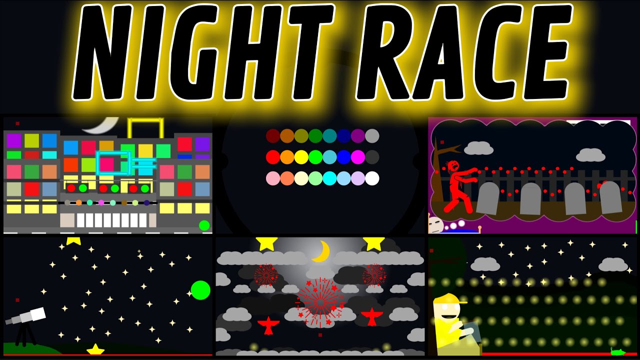 24 Marble Race EP. 56: Night Race (by Algodoo)