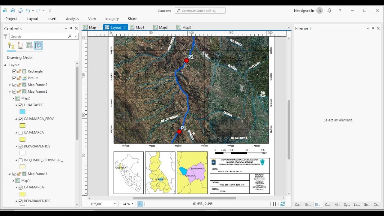 Crear y diseñar mapa de ubicación de puntos de monitoreo de un río en ARCGIS PRO   Parte 2