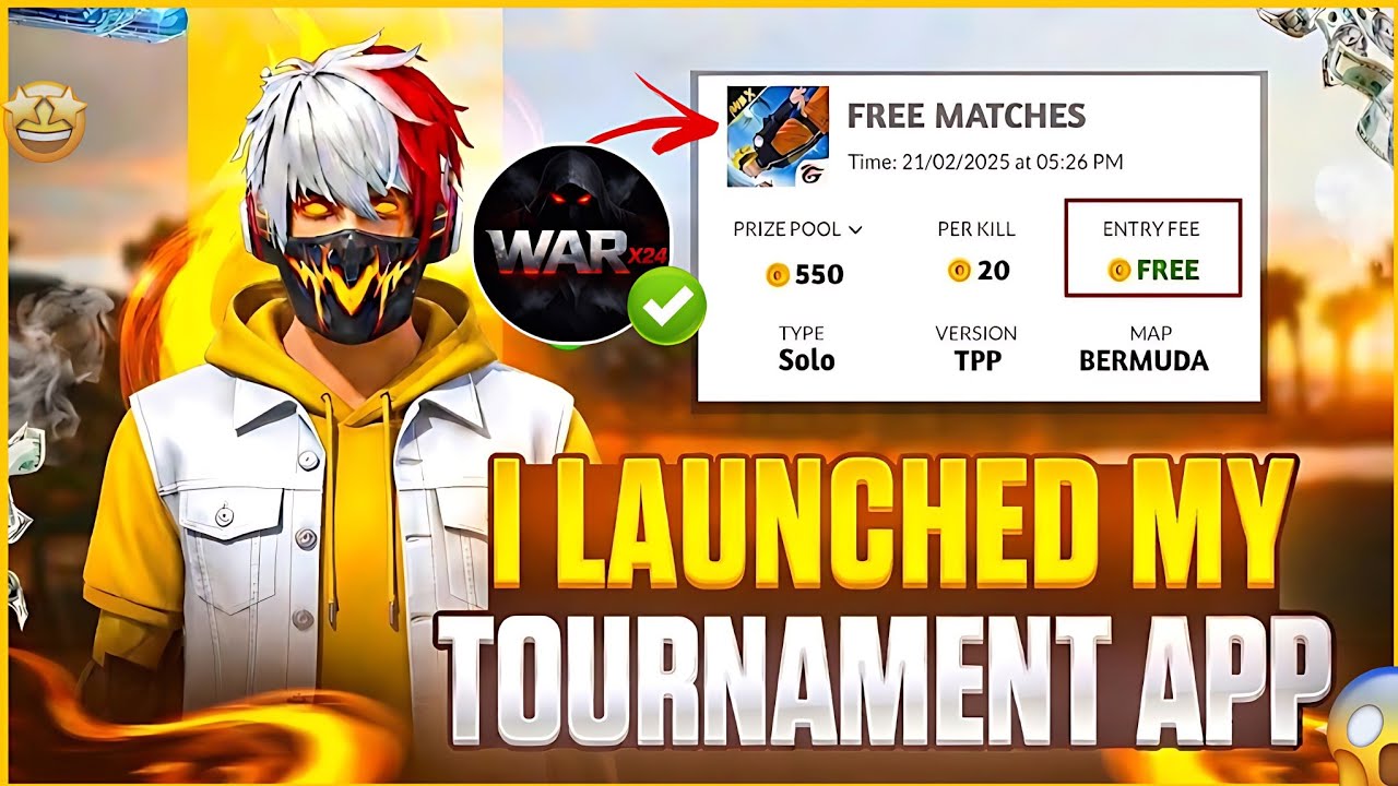  I Got Free Tournament App I LAUNCHED MY APP💰 Entry ₹0 🤑Per Kill ₹10 🏆|| Best App ⁉️ Free Fire 🔥