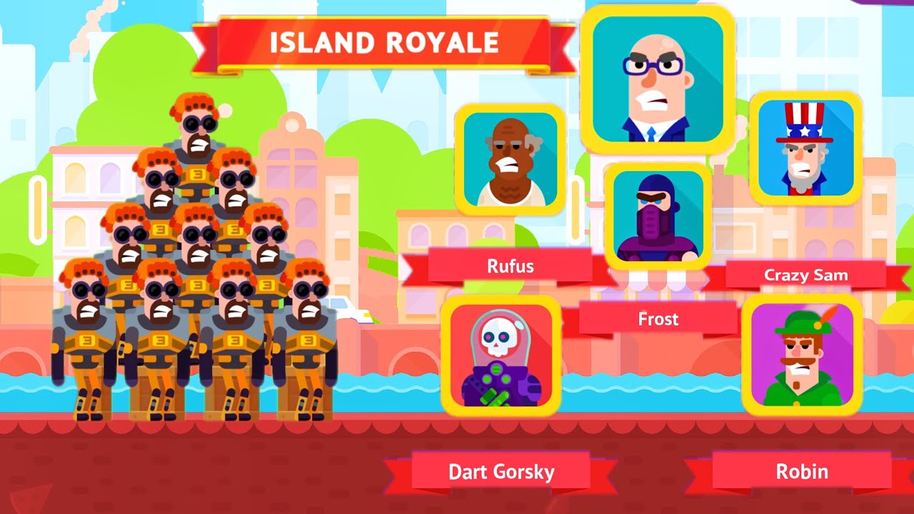 Epic battle in the Bowmasters Island Royal Tournament!