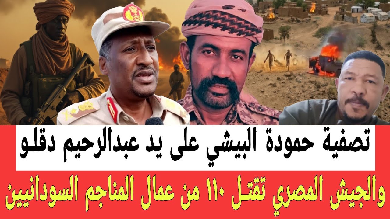 عبدالرحيم دقــلو قام بتصفــية حمودة البيشي وتفاصيل الجيش المصري ومقتـ ـل ١١٠ من العمـال السودانيين 