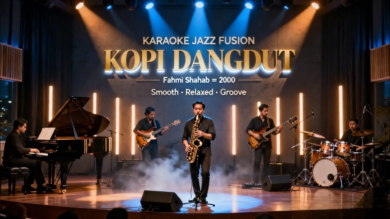 [KARAOKE] Kopi Dangdut - Fahmi Shahab | Jazz Fusion Version | Smooth & Emotional Groove
