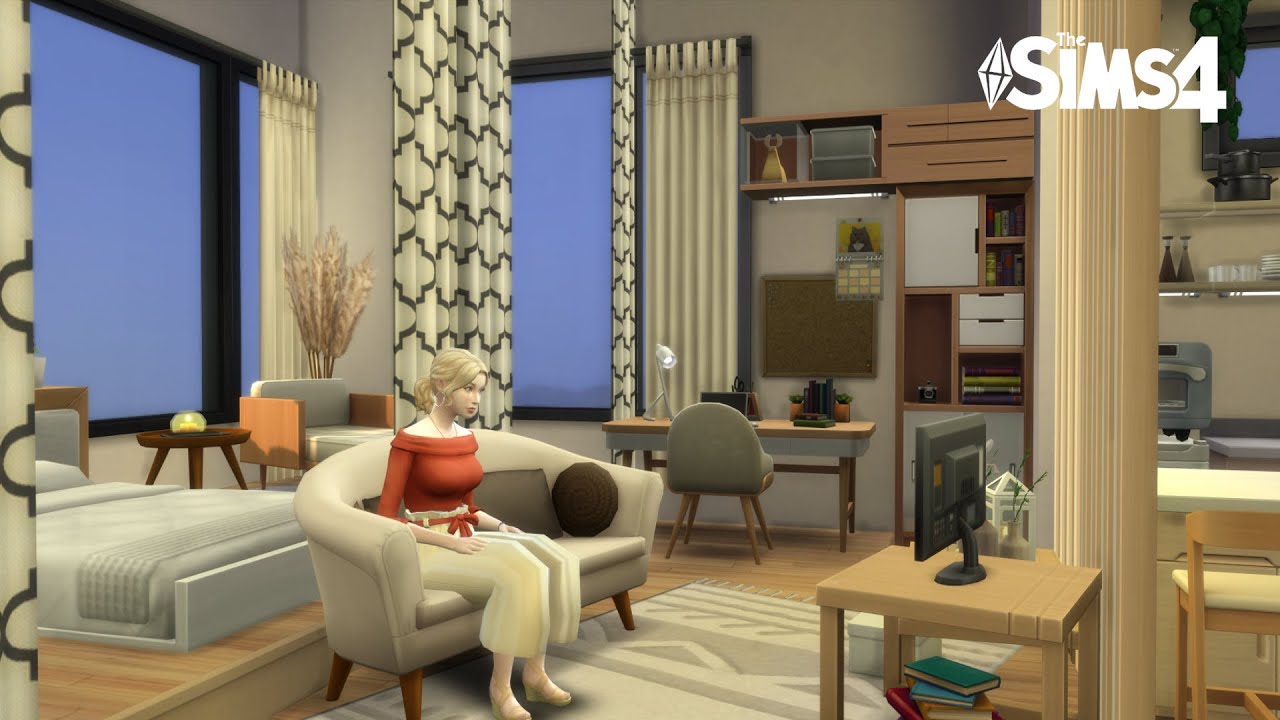 MUJI TINY STUDIO APARTMENT (930 Medina Studios) 🏙 | SIMS 4 | Stop Motion Build | NoCC |