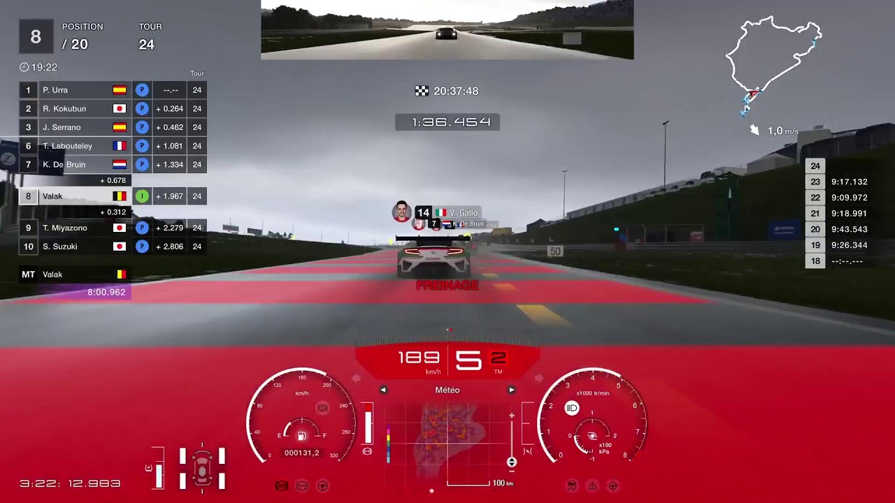 24h Nurburgring relais de 7 tours tendre