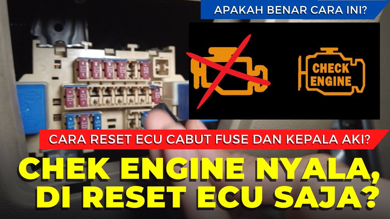 Check engine menyala cukup cabut aki benarkah