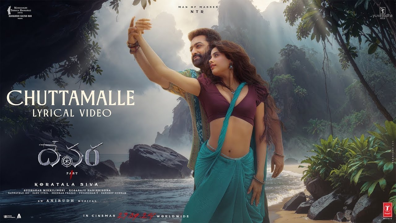 Chuttamalle Full Video Song| Devara Second Single | NTR | Janhvi Kapoor | Anirudh | Devara Songs