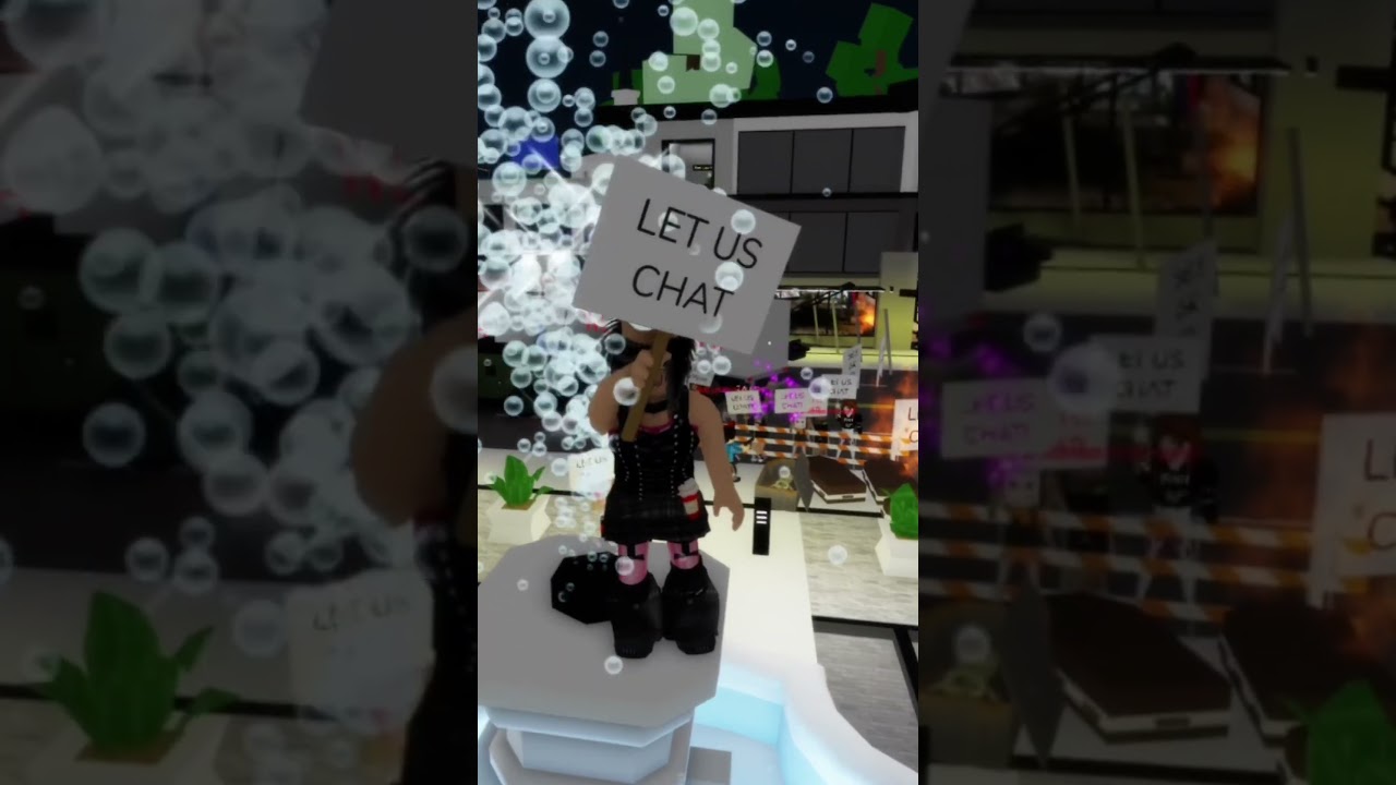 Roblox Chat Ban Protest 💀 #roblox #protest #brookhaven #chat #foryou #shorts