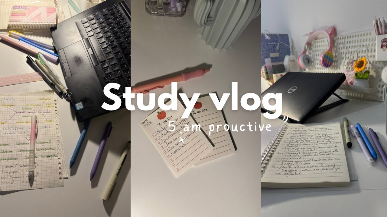 Study vlog 🤍| 5 am, study productive, lots of studying, motivation 📚