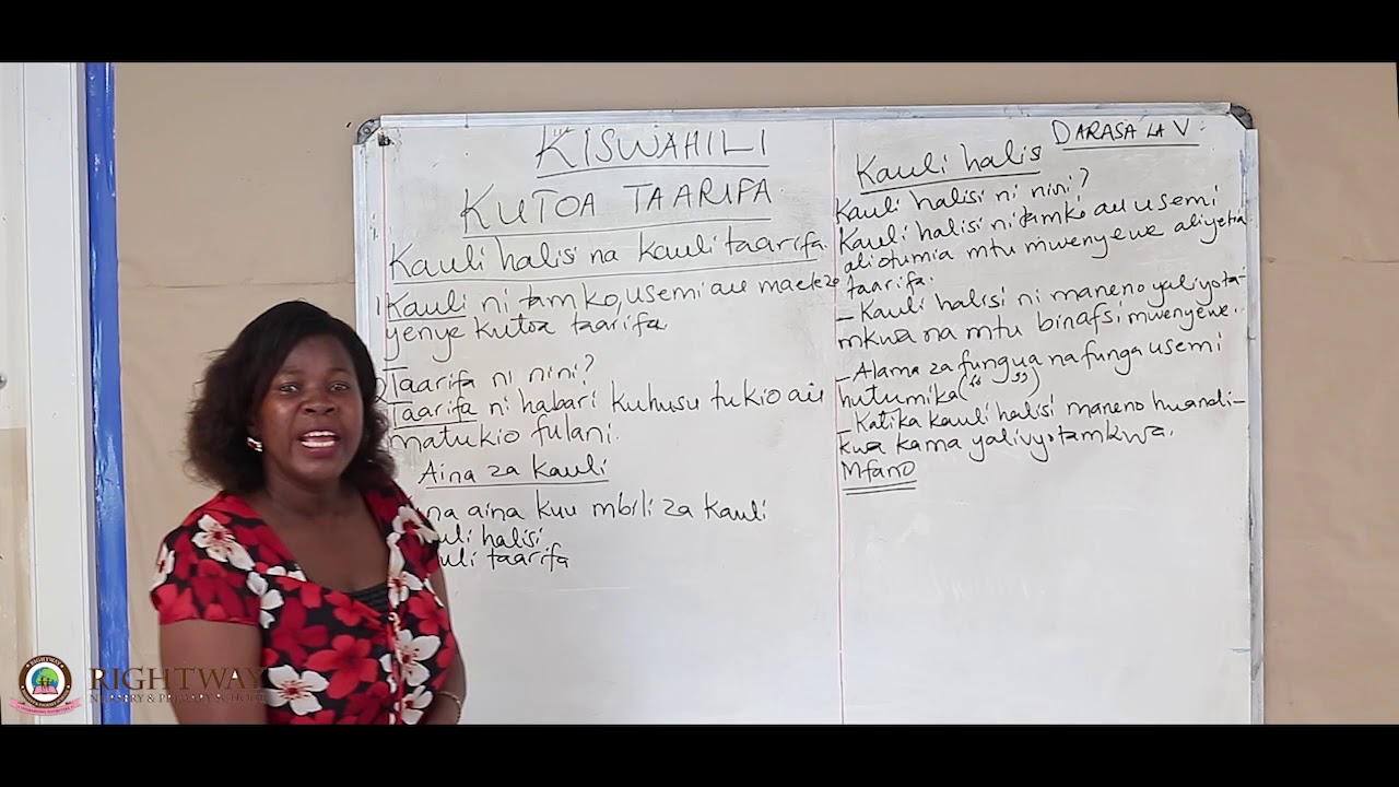 Kiswahili darasa la tano