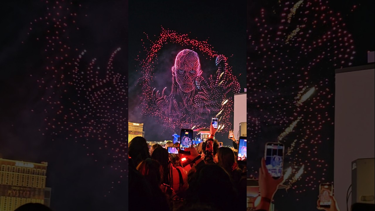 STRANGER THINGS DRONE SHOW IN LAS VEGAS #StrangerThings #StrangerThings5 #Netflix #LasVegas #Shorts