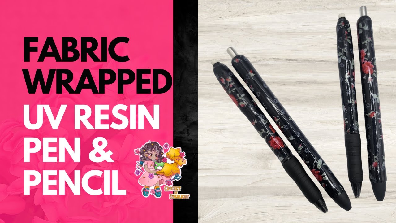 Fabric Wrapped UV Resin Pen & Pencil Set