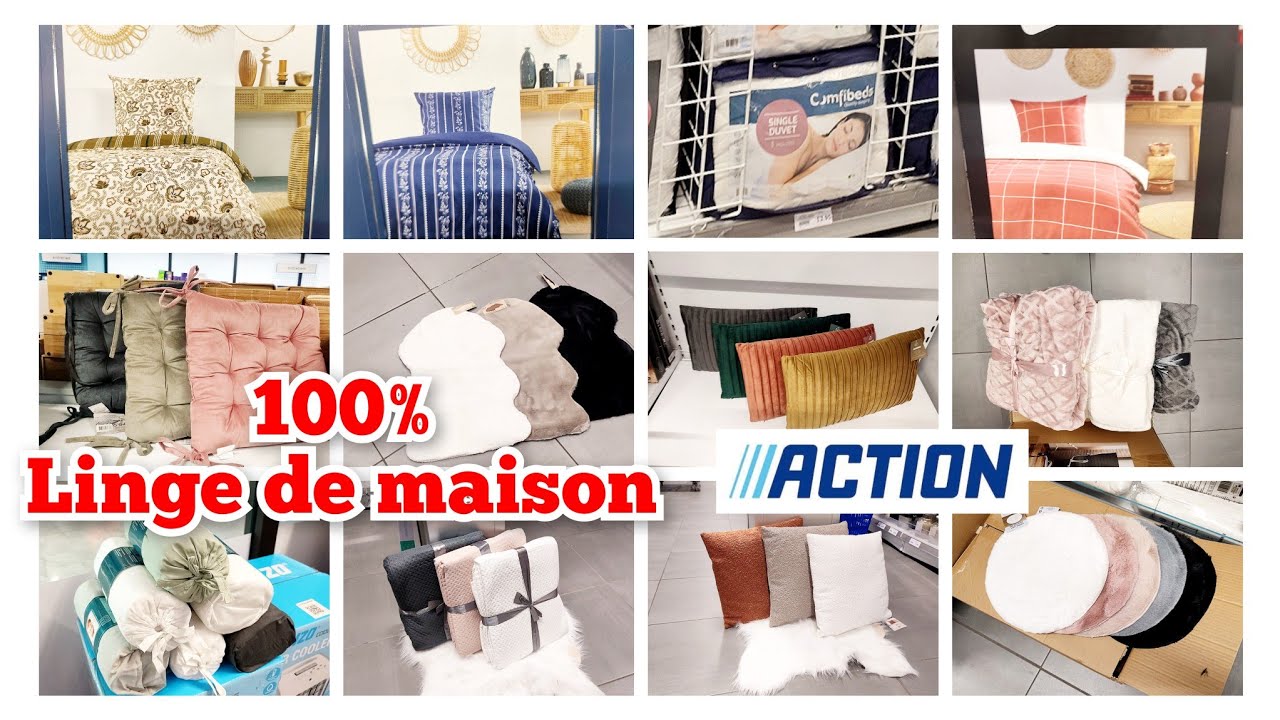 ARRIVAGE ACTION 🚨100 % LINGE DE MAISON COUETTE PLAID COUSSIN OREILLER 11-10-22 🤩📢