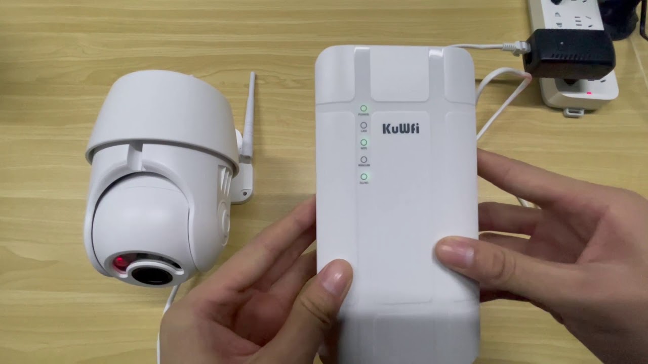 how to use KuWFi outdoor 4G lte router with POE adapter work with ip camera