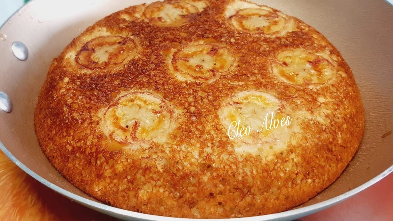 ☕ fa&ccedil;a Caf&eacute; da manh&atilde; saud&aacute;vel em minutos, bolo de banana e aveia delicioso frigideira r&aacute;pido