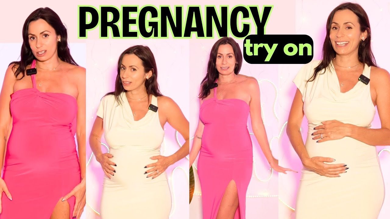 My First Pregnancy Try On ✨ BodyCon Dresses (Not maternity) 