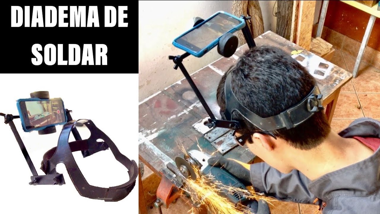 Soporte de celular para la cabeza | Con diadema de máscara de soldar