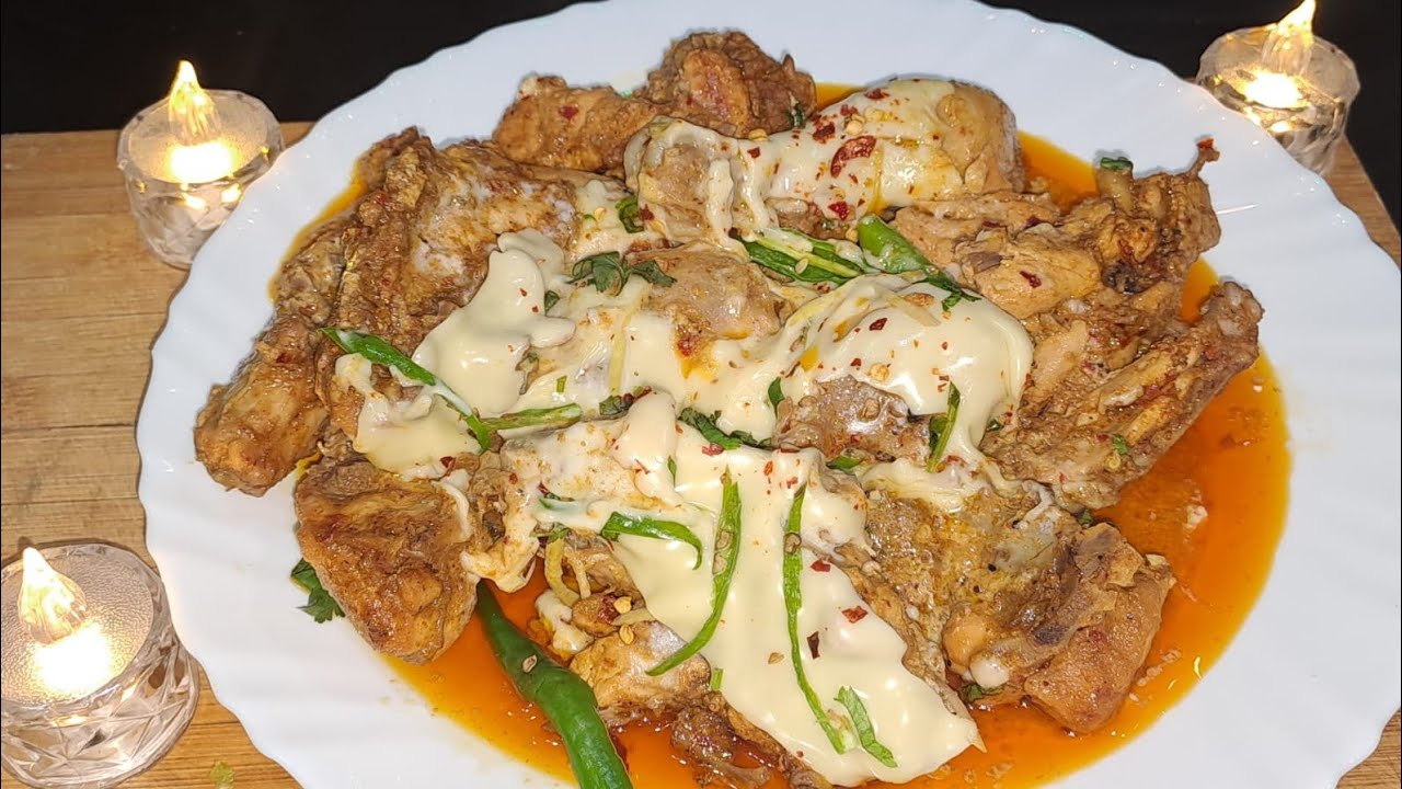 Eid special cheesy tandoori chicken tasty and easy try this 