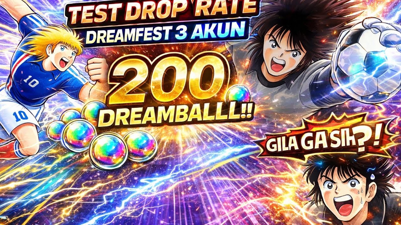 Gacha!!test drop rate di 3 akun!!wih akun eropa hoki 🤣 captain tsubasa dream team #ctdt #gacha 