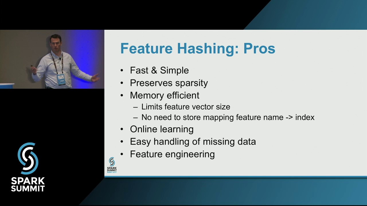 Feature Hashing for Scalable Machine Learning: Spark Summit East talk by: Nick Pentreath
