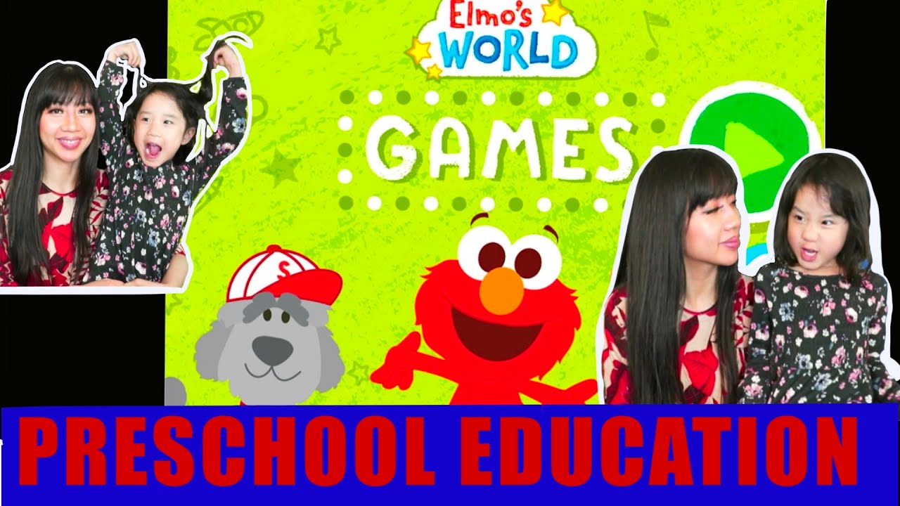 Sesame Street Elmo's World: Games | Learn about shapes with Ella and Mommy | Kids learning videos