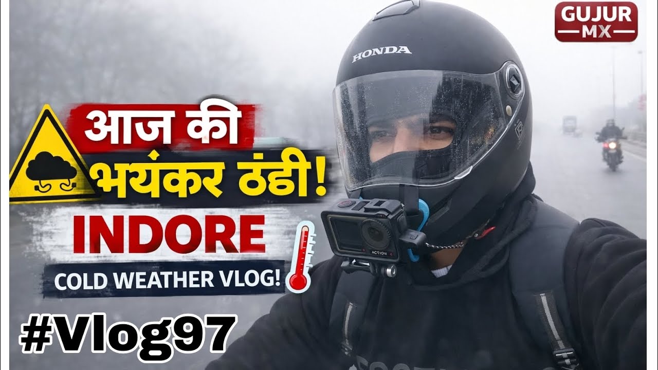 Indore Foggy Morning Ride ❄️ | Visibility Low 😨 | Extreme Cold MotoVlog|GurjarMXVlogs #motovlog#vlog