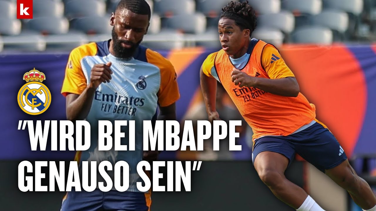 War R&uuml;diger im Training zu hart zu Endrick? Ancelotti sorgt mit Antwort f&uuml;r Lacher | Real Madrid