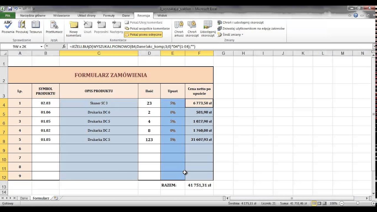 Kurs Excel Zaawansowany - [lekcja #10] - Ochrona arkusza i skoroszytu