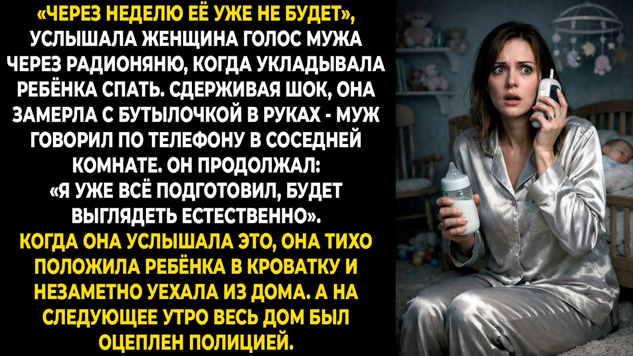 «Через неделю её уже не будет», — услышала женщина голос мужа через радионяню, когда укладывала...